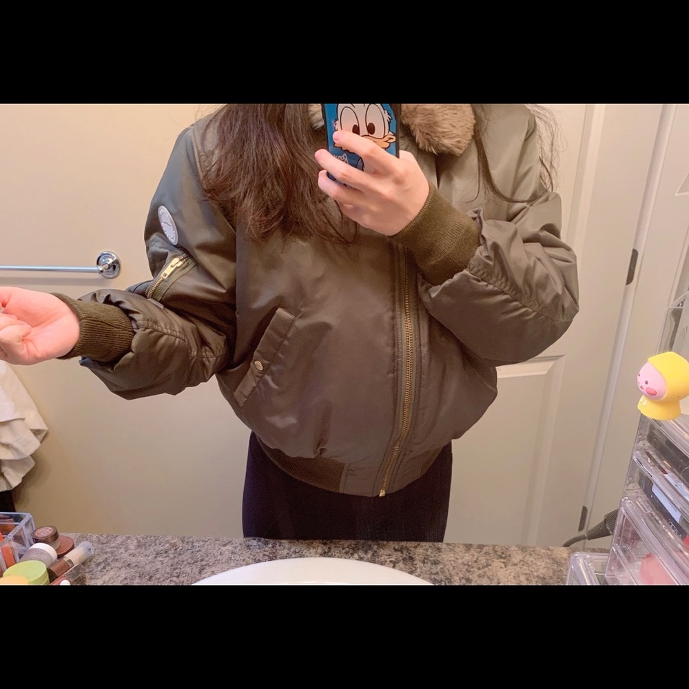 Joyrich Pilot Bomber Jacket. Khaki.